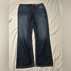 Ariat Fire Resistant Low Rise M4 Boot Cut Men's Blue Jeans Size 36 X 32
